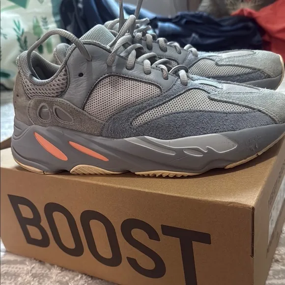 Adidas Men's Gray Boost Sneakers