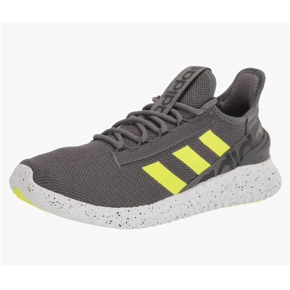 Adidas Men’s Kaptir 2.0 running shoes size 9 US Grey/solar yellow/white