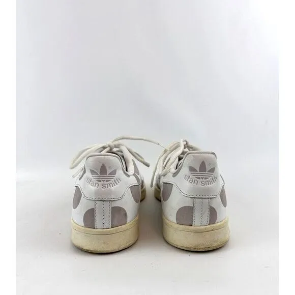 Adidas Mens Stan Smith White Polka Dots Lace Up Sneaker Shoes Size 13