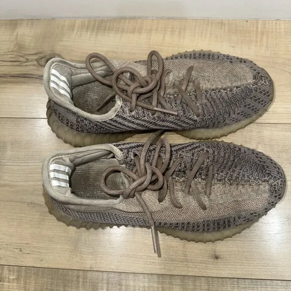 Adidas Mens Yeezy Boost 350 V2 Ash Pearl Tan Black Sneakers Size 6.5 No Box