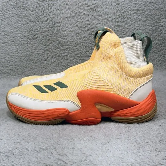 Adidas N3XT L3V3L 2020 Mens Size 7.5 Laceless Basketball Shoes Gold White
