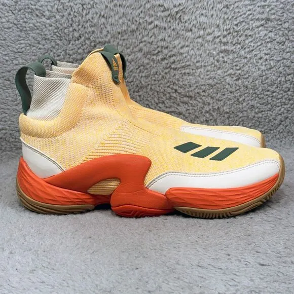 Adidas N3XT L3V3L 2020 Mens Size 7.5 Laceless Basketball Shoes Gold White