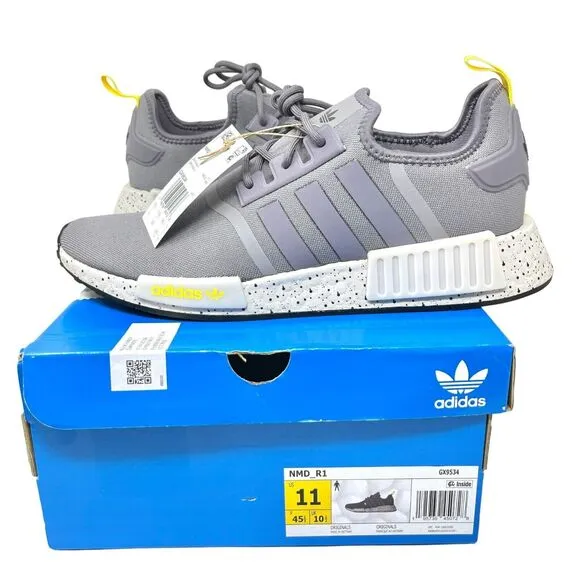adidas NMD R1 Mens Size 11 Trace Grey Cloud White Core GX9534