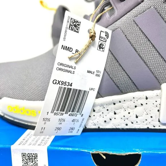 adidas NMD R1 Mens Size 11 Trace Grey Cloud White Core GX9534