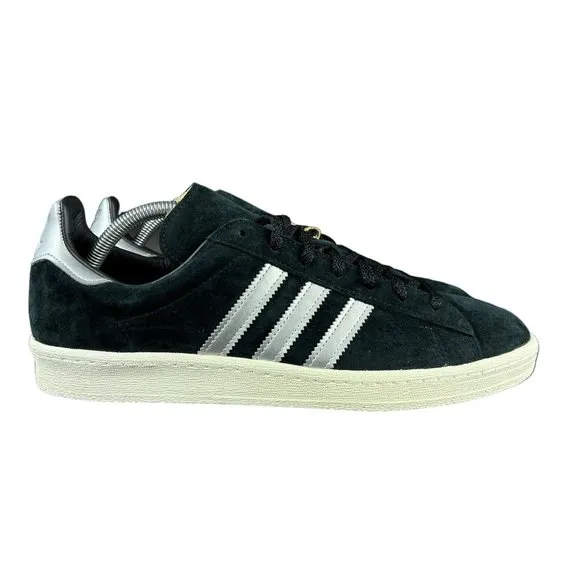 Adidas Originals Campus 80s Black White Suede Shoes GX7330 Men's Sizes 7.5 - 12