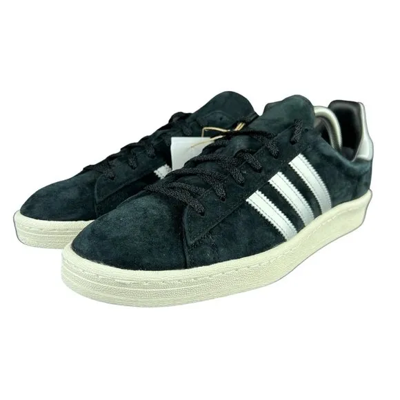 Adidas Originals Campus 80s Black White Suede Shoes GX7330 Men's Sizes 7.5 - 12