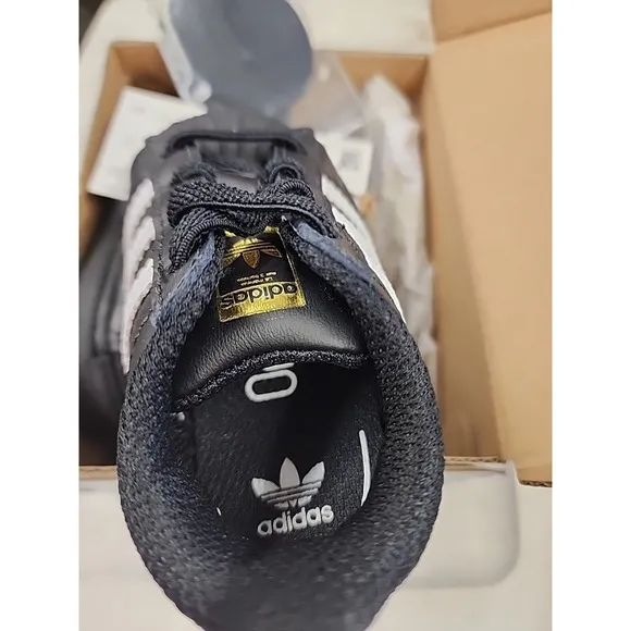 Adidas Originals Infant &amp; Toddlers' Superstar Shoes Black/White EF5396 h
