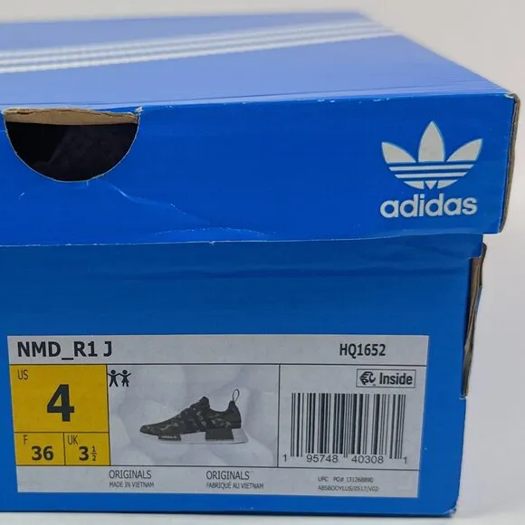 Adidas Originals NMD R1 Junior Kids Unisex GS Olive Strata Camo Shoes HQ1652