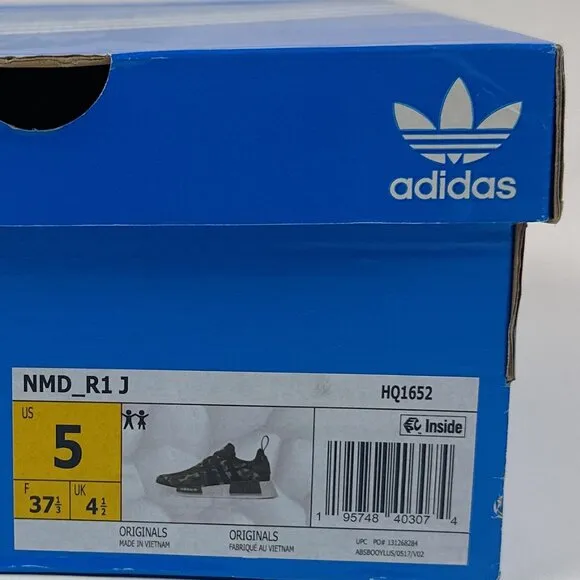 Adidas Originals NMD R1 Junior Kids Unisex GS Olive Strata Camo Shoes HQ1652