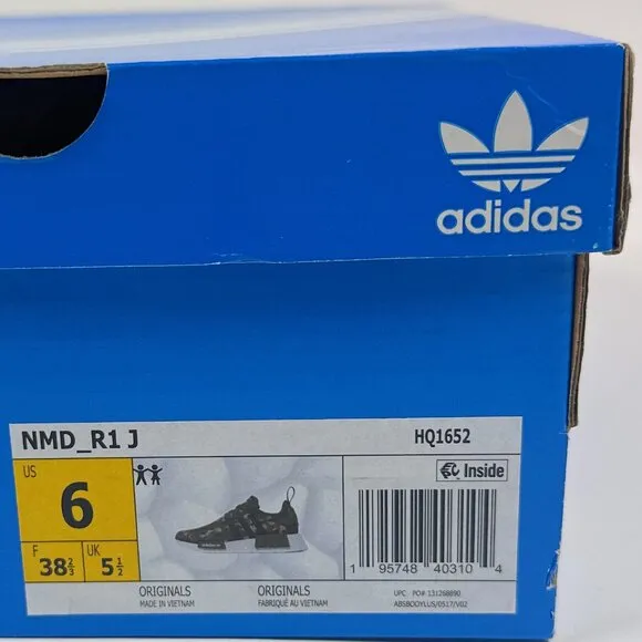 Adidas Originals NMD R1 Junior Kids Unisex GS Olive Strata Camo Shoes HQ1652