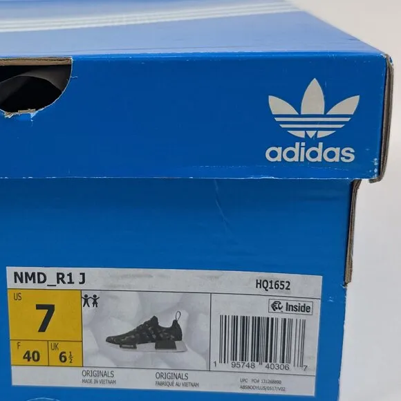 Adidas Originals NMD R1 Junior Kids Unisex GS Olive Strata Camo Shoes HQ1652