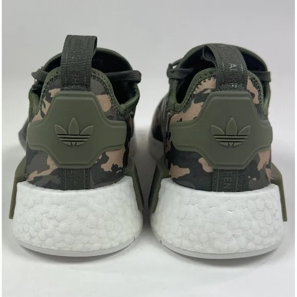 Adidas Originals NMD R1 Junior Kids Unisex GS Olive Strata Camo Shoes HQ1652