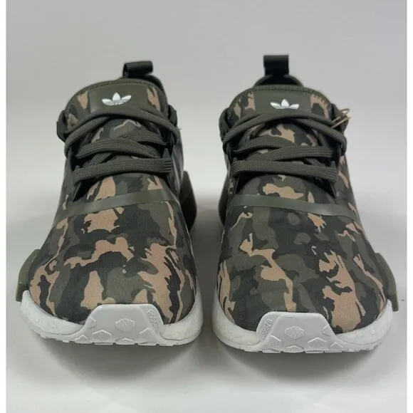 Adidas Originals NMD R1 Junior Kids Unisex GS Olive Strata Camo Shoes HQ1652