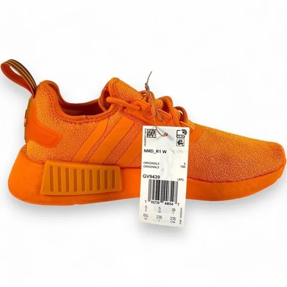 Adidas Originals NMD R1 Womens 6.5 Bright Orange Black GV9439 Boost New