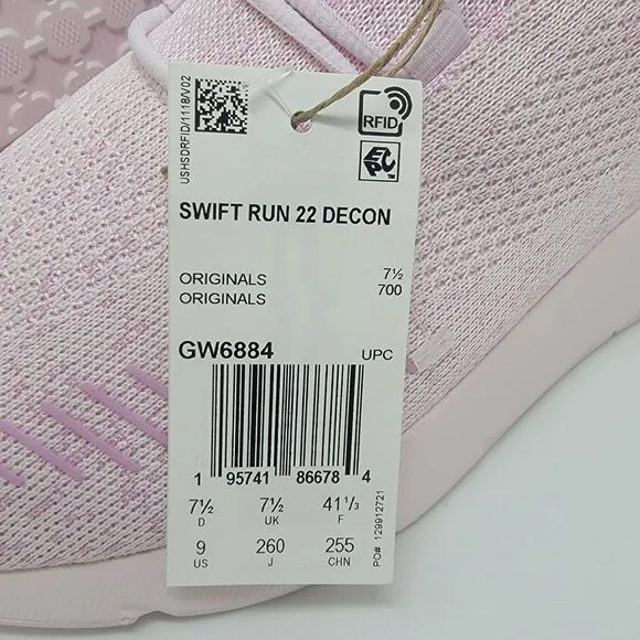 ⭐Adidas Originals Swift Run 22 Decon Women Comfy Shoes Sz 9 Pink Purple GW6884⭐