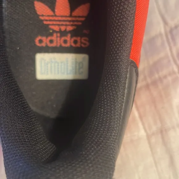 Adidas Orion ortholite athletic shoes sneakers men’s size 5 orange black stripes