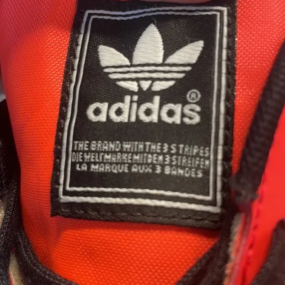 Adidas Orion ortholite athletic shoes sneakers men’s size 5 orange black stripes