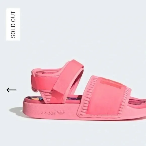 𝅺ADIDAS Pharrell x Adilette 2.0 RARE Sandal 'Hyper Pop' Pink Size 9