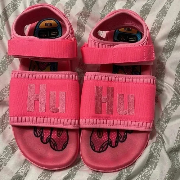 𝅺ADIDAS Pharrell x Adilette 2.0 RARE Sandal 'Hyper Pop' Pink Size 9