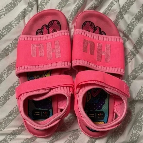 𝅺ADIDAS Pharrell x Adilette 2.0 RARE Sandal 'Hyper Pop' Pink Size 9