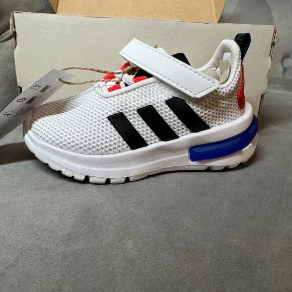 Adidas Racer Kids TR23 EL I White‎ Running Sneaker Shoe Size 3K NEW WITH TAG