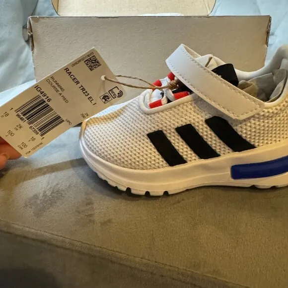 Adidas Racer Kids TR23 EL I White‎ Running Sneaker Shoe Size 3K NEW WITH TAG