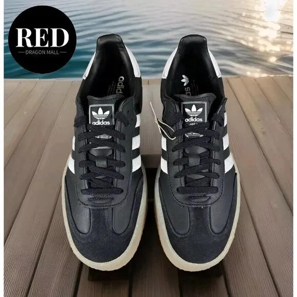 Adidas Sambae OG Leather Shoes Black/Gum Sole ID0436 - Women's Size 10