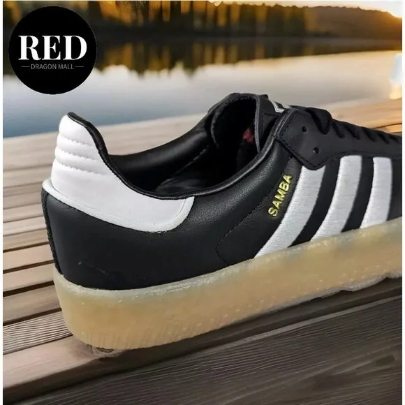 Adidas Sambae OG Leather Shoes Black/Gum Sole ID0436 - Women's Size 10