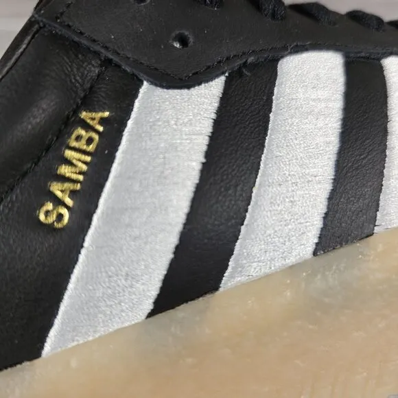 Adidas Sambae OG Leather Shoes Black/Gum Sole ID0436 - Women's Size 10