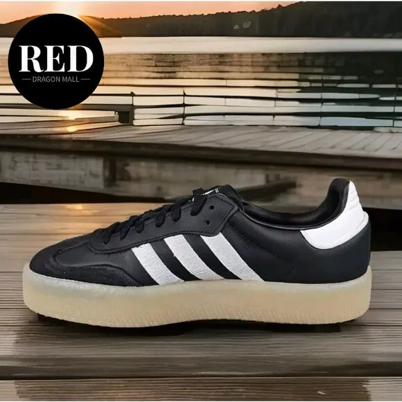 Adidas Sambae OG Leather Shoes Black/Gum Sole ID0436 - Women's Size 10