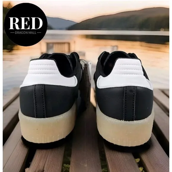 Adidas Sambae OG Leather Shoes Black/Gum Sole ID0436 - Women's Size 10