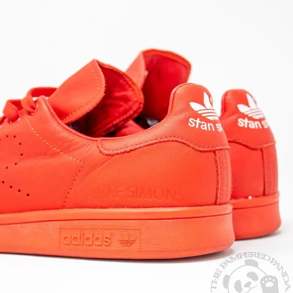 Adidas Stan Smith Raf Simons Sneakers Cherry Red Lace Shoes Sports Mens 7 B24050