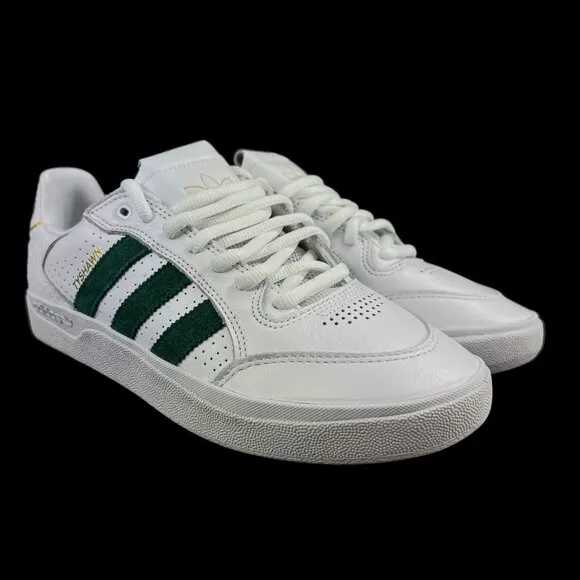 Adidas Tyshawn Low Cloud White Green Gold Shoes GY6954 Men's Sizes 9 - 13