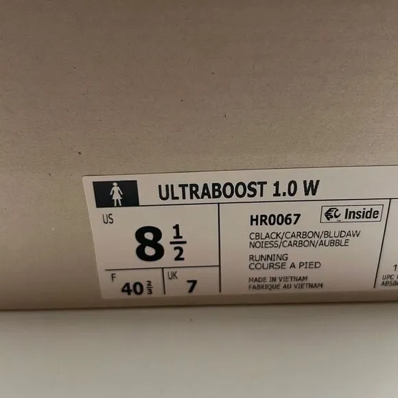 ADIDAS ULTRABOOST 1.0 SHOES- NEW in Box- Women Size 8.5w