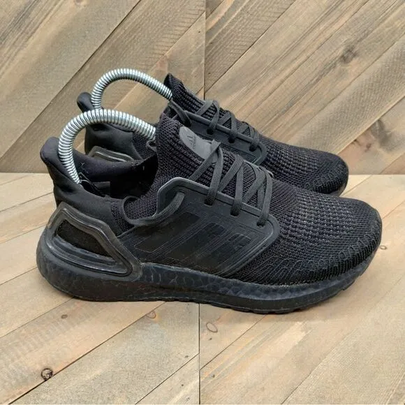Adidas UltraBoost 20 Running Shoes Womens Size‎ 6.5 Triple Black Athleisure