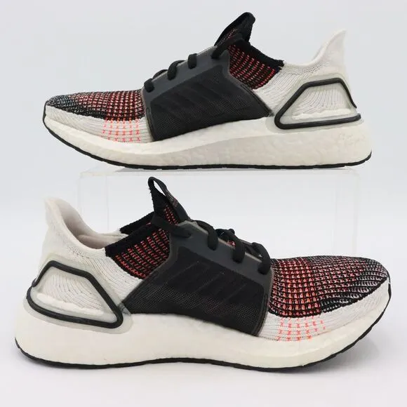 Adidas Ultraboost 2019 Mens 7.5 Black White Solar‎ Orange Athletic Shoes G27519