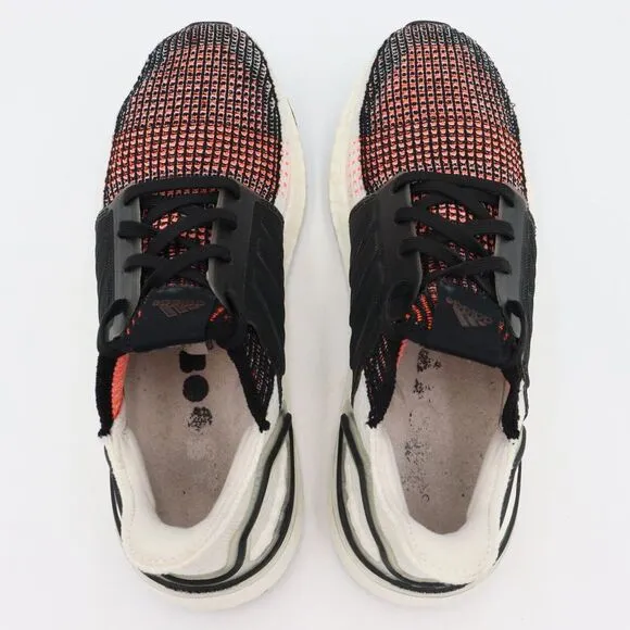Adidas Ultraboost 2019 Mens 7.5 Black White Solar‎ Orange Athletic Shoes G27519