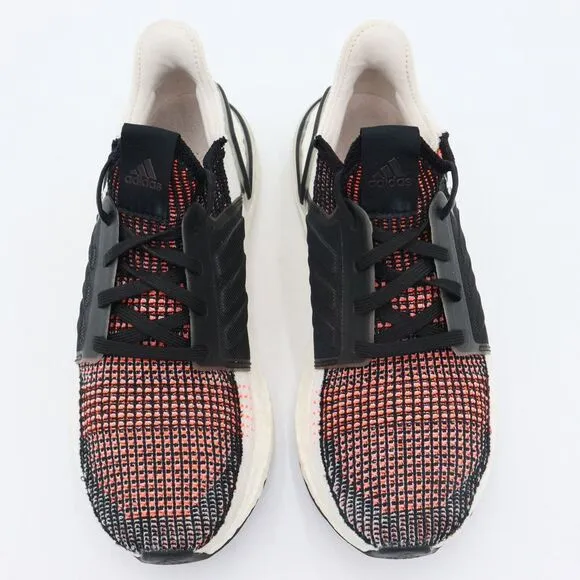 Adidas Ultraboost 2019 Mens 7.5 Black White Solar‎ Orange Athletic Shoes G27519