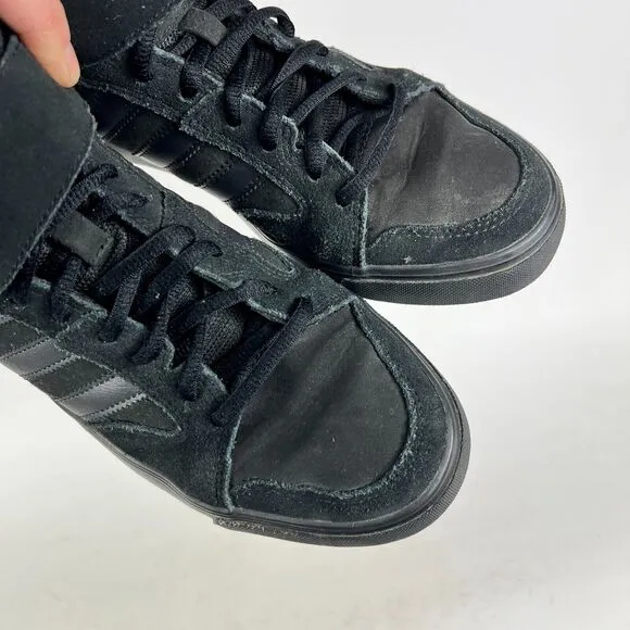 adidas Varial II MID Sneaker Mens 8.5 Black Suede athletic Basketball Shoes