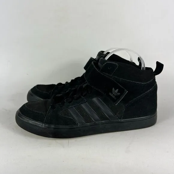 adidas Varial II MID Sneaker Mens 8.5 Black Suede athletic Basketball Shoes