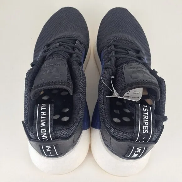 Adidas Women's NMD R2 Sports Sneakers Athletic Shoes Black Blue SZ 10.5