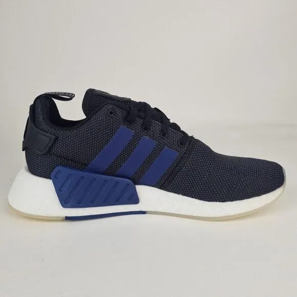 Adidas Women's NMD R2 Sports Sneakers Athletic Shoes Black Blue SZ 10.5