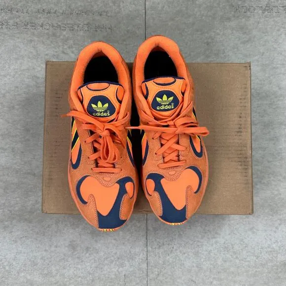 Adidas Yung 1 Hi Res Orange Low Top Shoes Navy Blue Mens 10