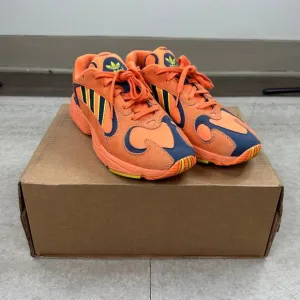 Adidas Yung 1 Hi Res Orange Low Top Shoes Navy Blue Mens 10