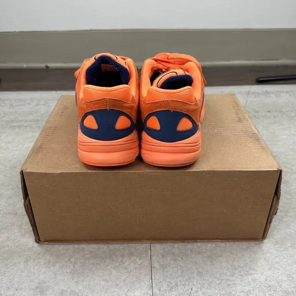 Adidas Yung 1 Hi Res Orange Low Top Shoes Navy Blue Mens 10