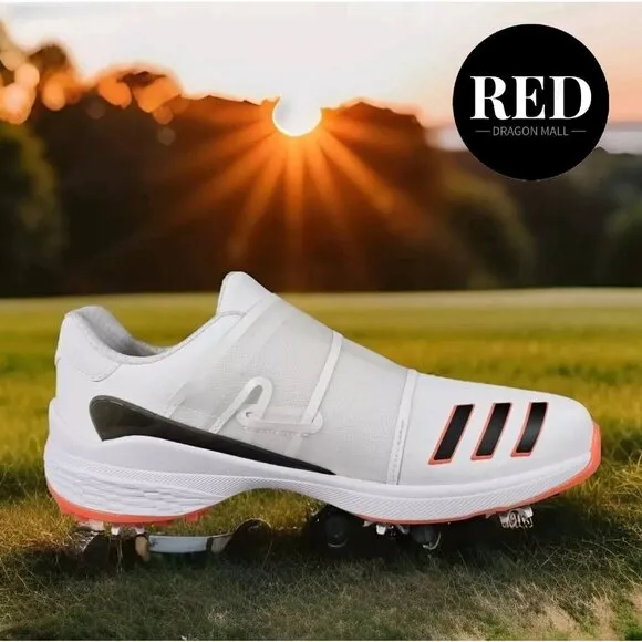 Adidas ZG23 BOA Golf Shoes White Black Semi Solar Red LightStrike - Men's Size 9