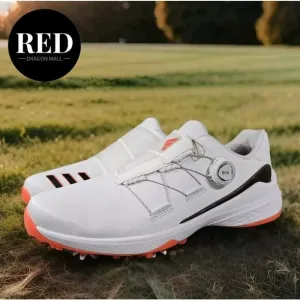 Adidas ZG23 BOA Golf Shoes White Black Semi Solar Red LightStrike - Men's Size 9