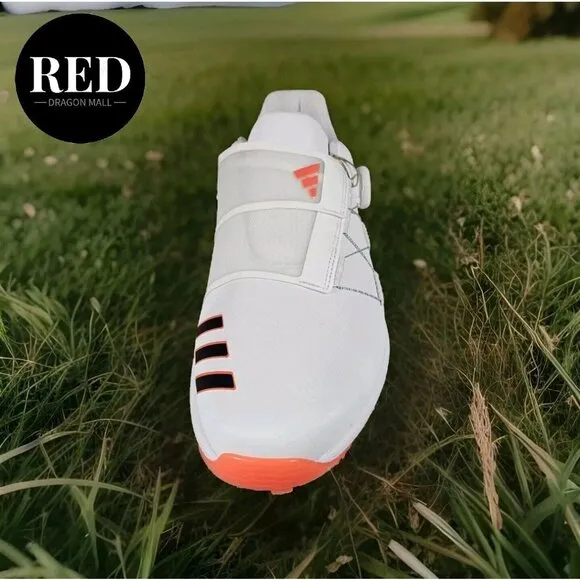 Adidas ZG23 BOA Golf Shoes White Black Semi Solar Red LightStrike - Men's Size 9