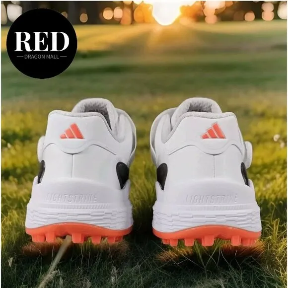 Adidas ZG23 BOA Golf Shoes White Black Semi Solar Red LightStrike - Men's Size 9