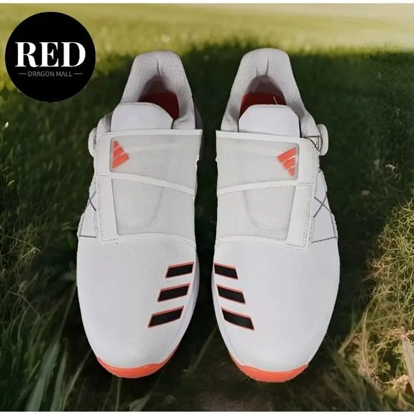 Adidas ZG23 BOA Golf Shoes White Black Semi Solar Red LightStrike - Men's Size 9